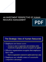 An Investment Perspective of Human Resource Management (Powerpoint Presentation)