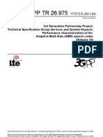 3GPP TR 26.975 Performance Characterization AMR Speech Codec