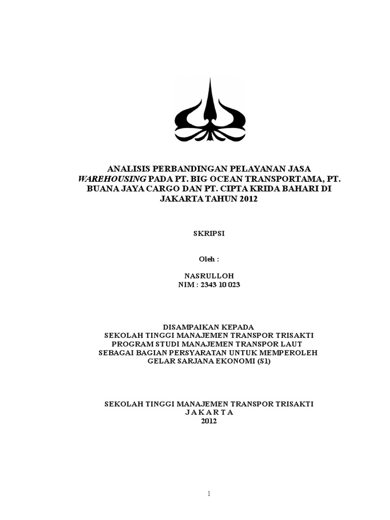 Contoh Skripsi Itl Trisakti Contoh Makalah Terbaru 2021