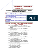 Acstica en Mxico y Normas Mexicanas de Acustica