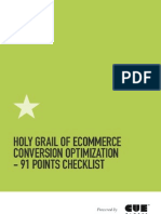 Holy Grail of eCommerce Conversion Optimization 91 Point Checklist and Infographic