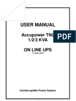 Accupower TN2 1-3kVA On-Line UPS User Manual