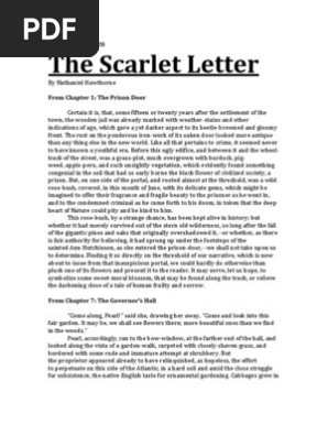 9 12 Close Reading Selections From Scarlet Letter The Scarlet