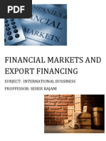 financial market and export financing