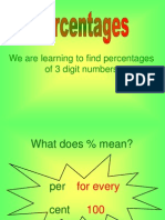 Percentages of 3digits