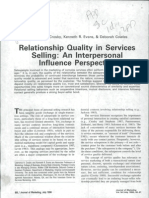 Relationship Quality in Services