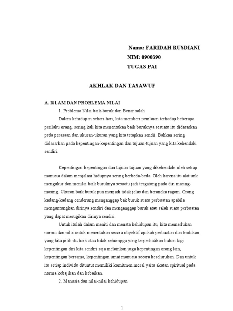 Contoh Perilaku Tasawuf Dalam Kehidupan Sehari Hari