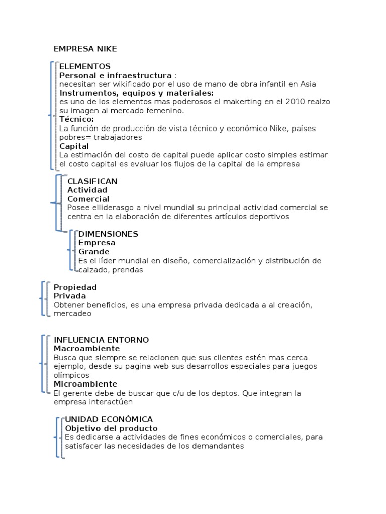 acampar Deflector Definir Empresa Nike | PDF