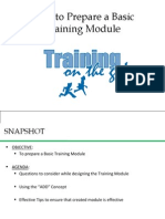 How To Prepare A Training Module