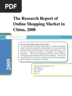 The Research Report of Online Shopping Market in China, 2008