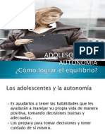 Un Adolescente Con Autonomia