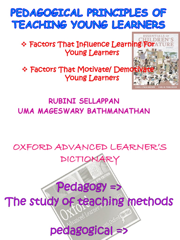 Pedagogical Principles for Young Learners | PDF | Classroom | Learning