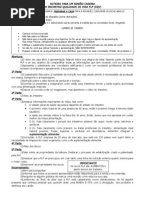 ROTEIRO PARA UM RENIÃO CASEIRA