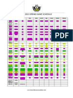 2013 Game Schedule