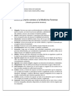 I - LÉXICO PRIMARIO CONEXO A LA MEDICINA FORENSE