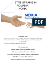 Investitii Directe in Romania - Nokia- Lauric Ovidiu Adrian Finante Banci Anul 3 Grupa 2