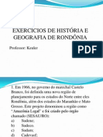 90404973 Exercicios de Historia e Geografia de Rondonia