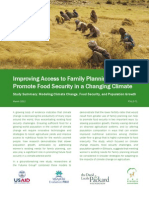 Improving Access To Family Planning Can Promote Food Security in A Changing Climate