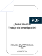 ¿Cómo Hacer Un Trabajo de Investigación?