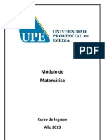 Modulo de Ingreso Matematica Universidad de Ezeiza
