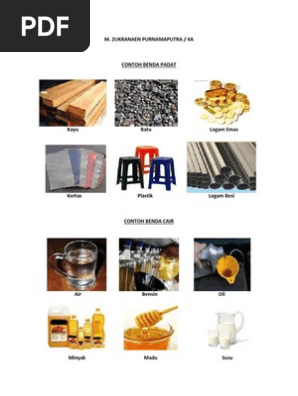 Contoh Benda Cair Padat Gas