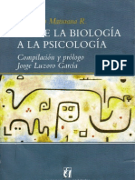 Desde La Biologia a La Psicologia Humberto Maturana