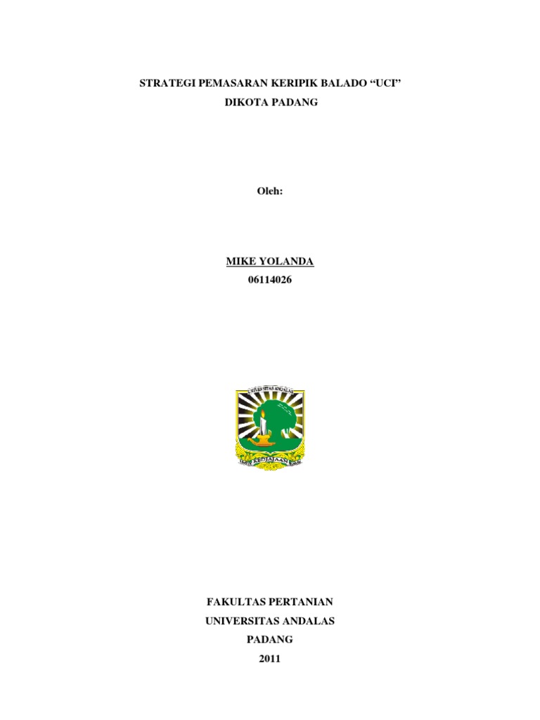 Skripsi Pertanian Unand Ide Judul Skripsi Universitas