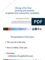 Luigi Boschetti - Defining a fire year for reporting and analysis of global inter-annual fire variability