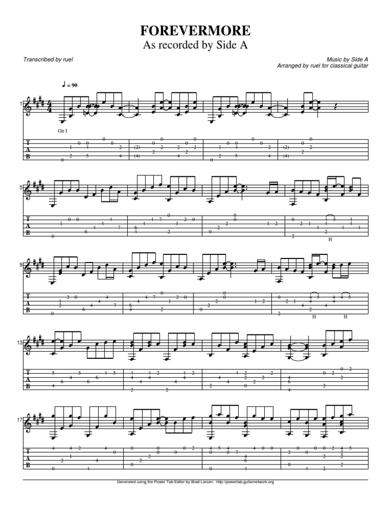 Forevermore Guitar Tabs PDF