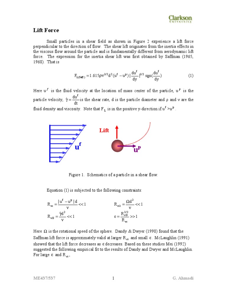 Lift force Lift (Force) Fluid Dynamics