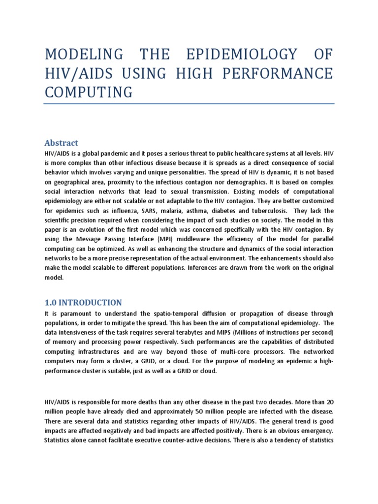 Epidemiology Computational Models | PDF | Message Passing Interface ...