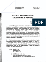 Tej R. Kansakar, "Lexical and Syntactic Causatives in Newari"