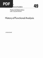 History of Functional Analysis, 1981 | PDF | Vector Space