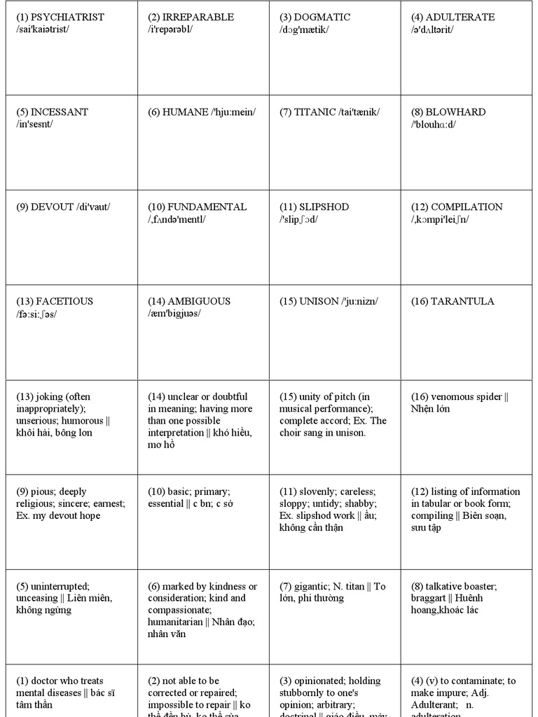 Flashcards Barron 30
