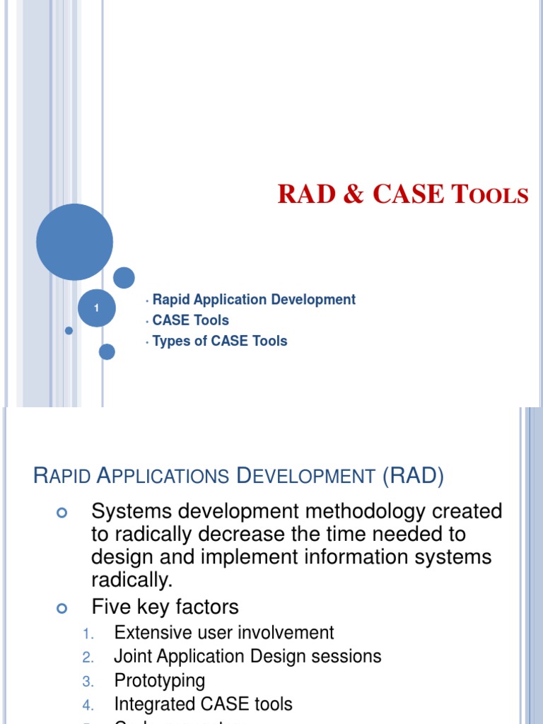 CASE Tools PPT PDF Software Development Process Software