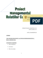 Proiect Managementul relatiilor cu clientii