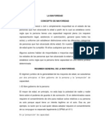 La mayoría de edad y las distintas formas de incapacidad