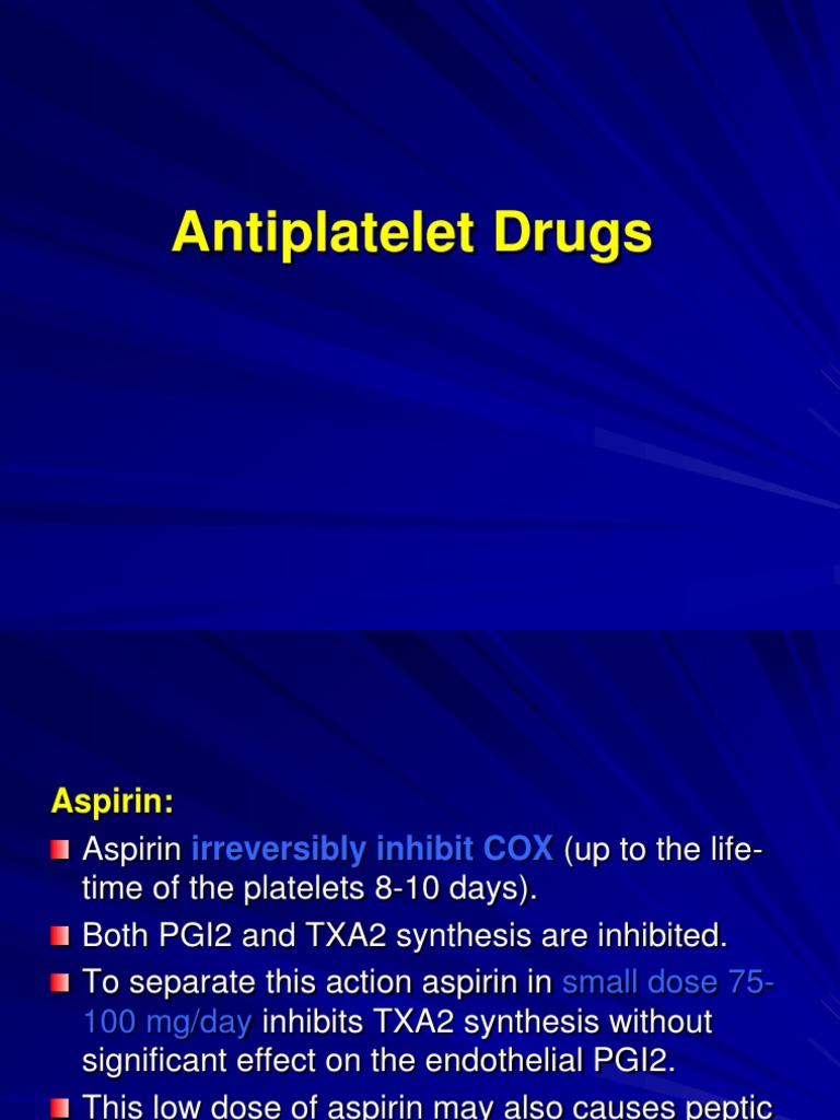 Aspirin as Antiplatelet Therapy | PDF | Platelet | Aspirin