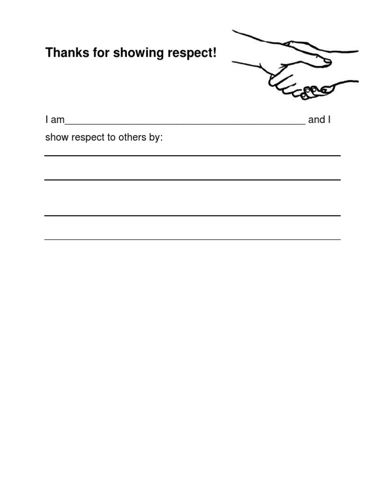 Thanks For Showing Respect!: I Am - and I Show Respect To Others by | PDF