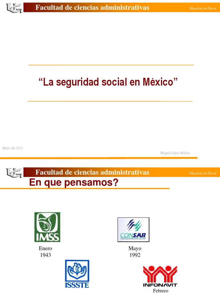 1 La Seguridad Social En Mexico Pdf Cuidado De La Salud