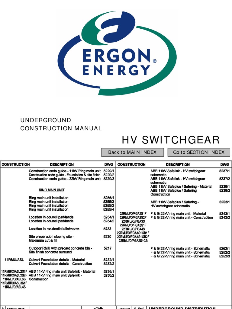 RMU HV Switchgear | PDF | Fuse (Electrical) | Precast Concrete