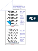 Defeitos e Soluções Toner