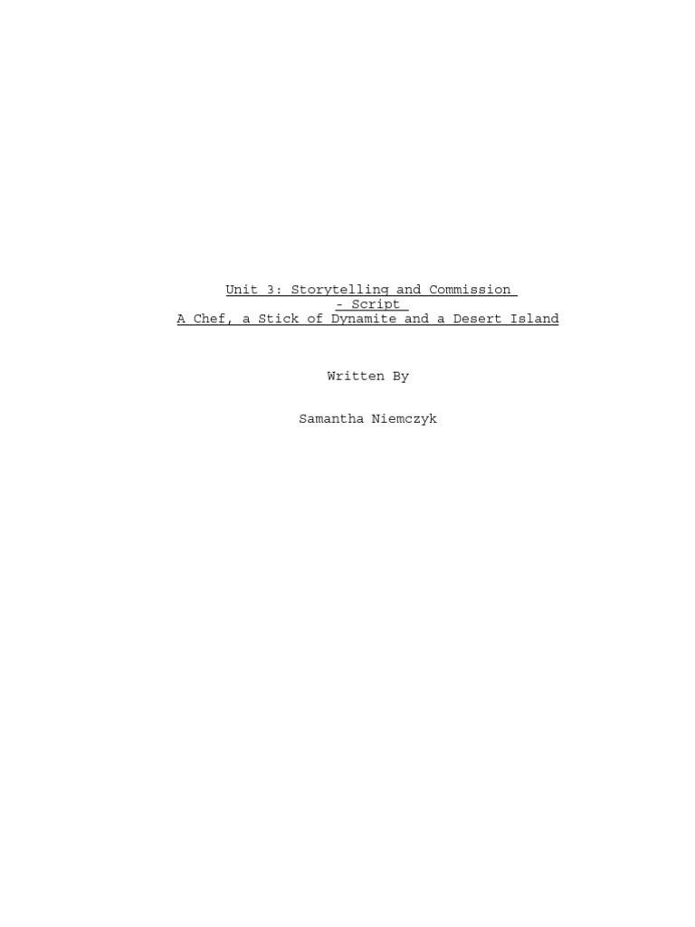 Unit3 - Storytelling - FINAL SCRIPT PDF | PDF | Leisure | Foods