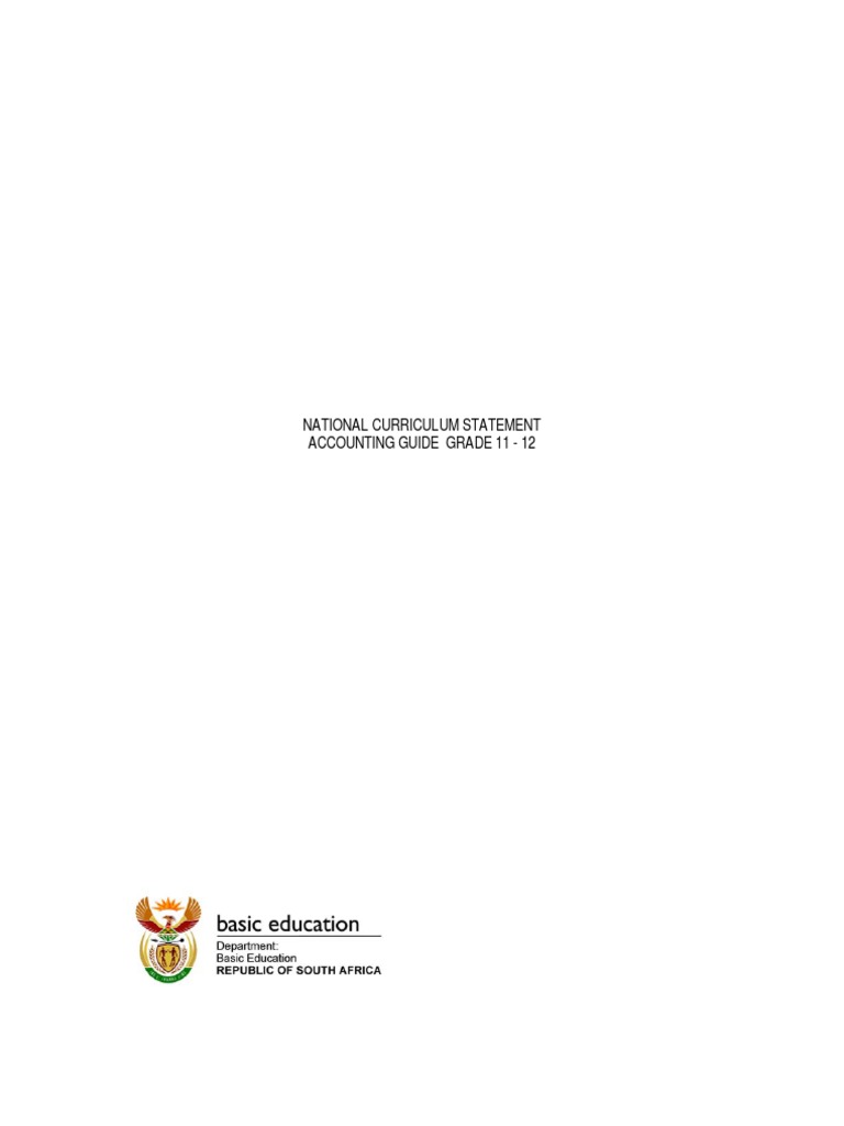 Accounting Self Study Guide Grade 10 12 PDF Debits And Credits Equity (Finance)