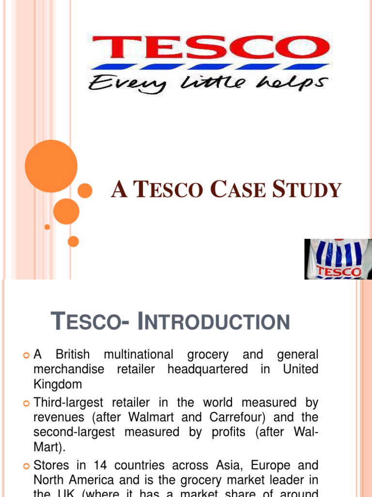 tesco case study problem