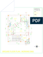 Ground Floor Plan - Working DWG: Bedroom 8'6"X9'0" Kitchen 6'7.5" X 5'0"