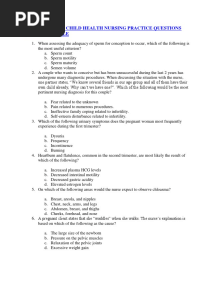 Maternal and Child Health Nursing Practice Questions With Rationale