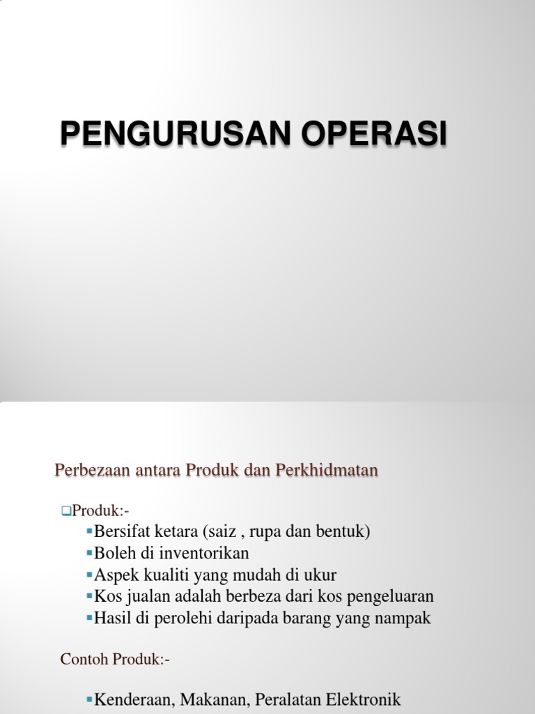 Perbezaan Antara Produk Dan Perkhidmatan Pdf