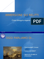 Corso Di Immersione Sui Relitti 1a Lezione