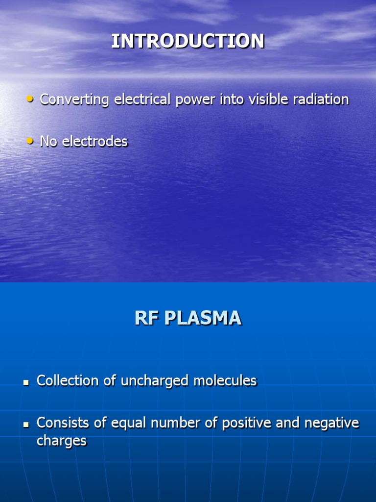 Radio Frequency Light Sources Presentation PDF